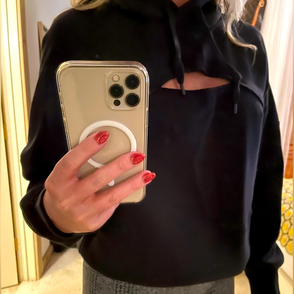 Lululemon Cropped Hoodie with Cutout Detail Size 8